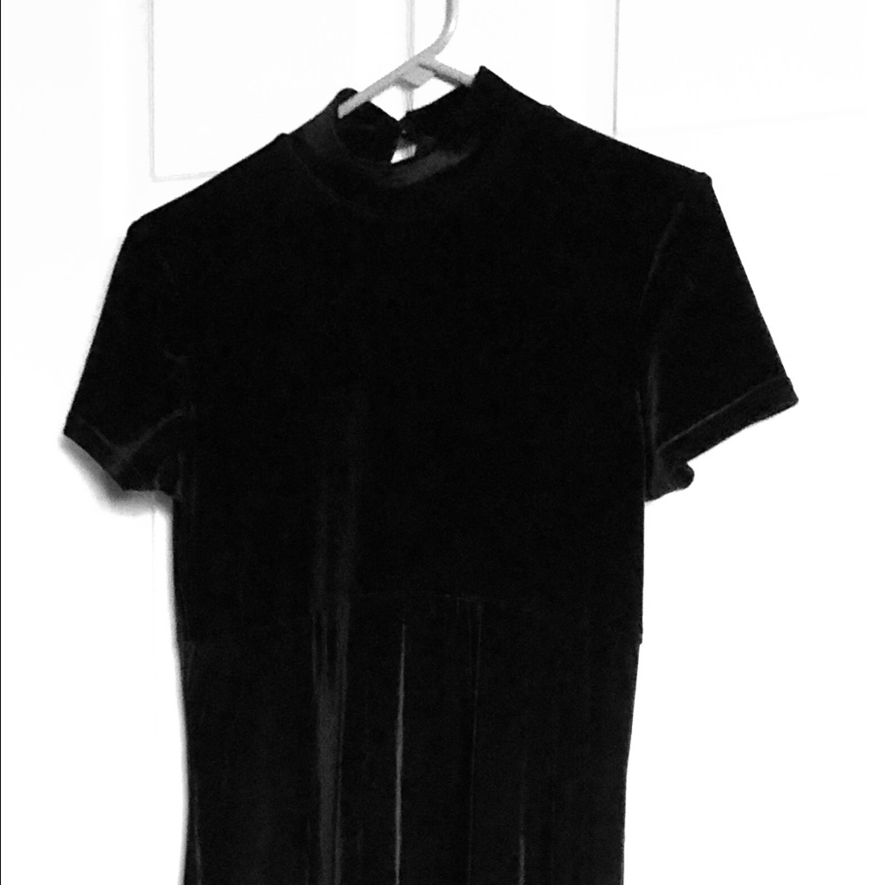 Black velour dress